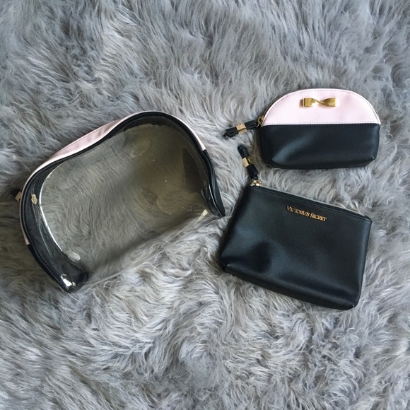 SOLD Victoria's Secret 3 Pack Cosmetic Bags - Picture 2 of 8